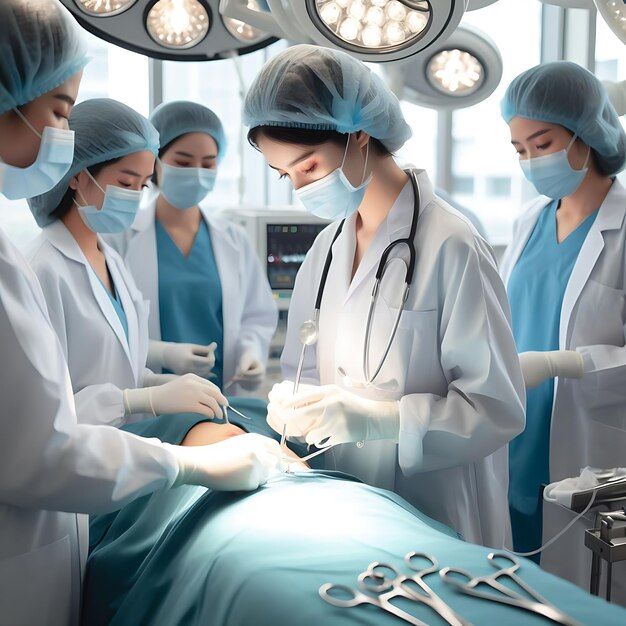 Surgical oncology treatment illustration
